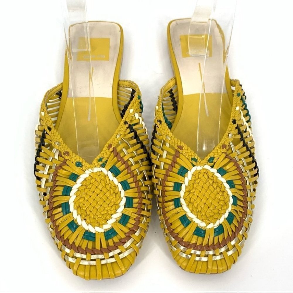 Dolce Vita flats size 7.5 multicolored braided flatforms bohemian Bollywood